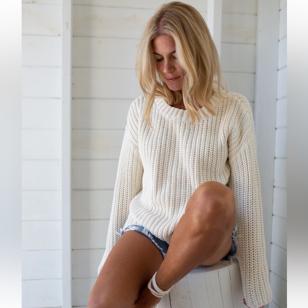 Cozy Cream Cowl-Neck Sweater - Picture 2 of 11